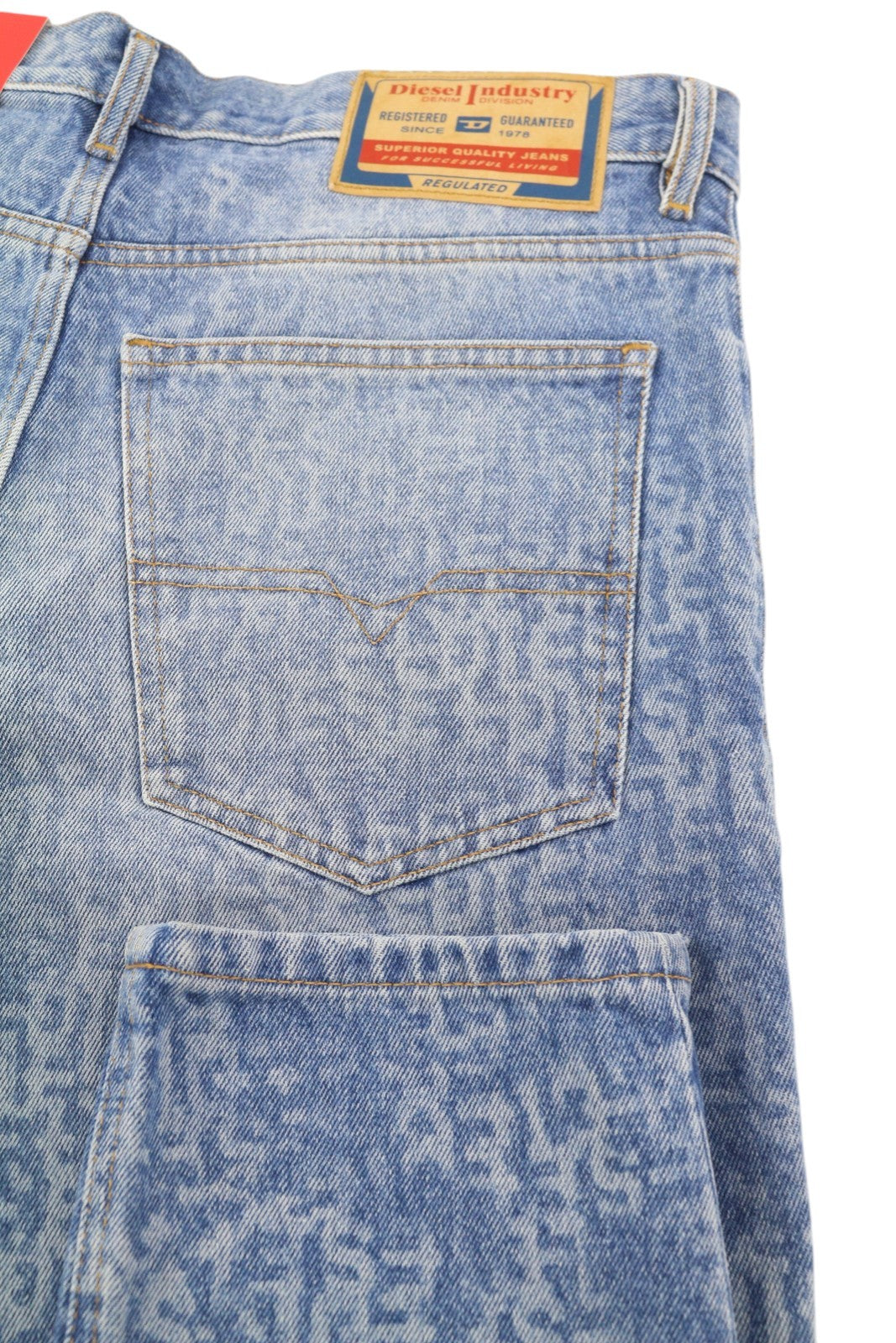 DIESEL 1995 007F5 Men Jeans W30/L30 Slim Straight Patterned Fit RRP250