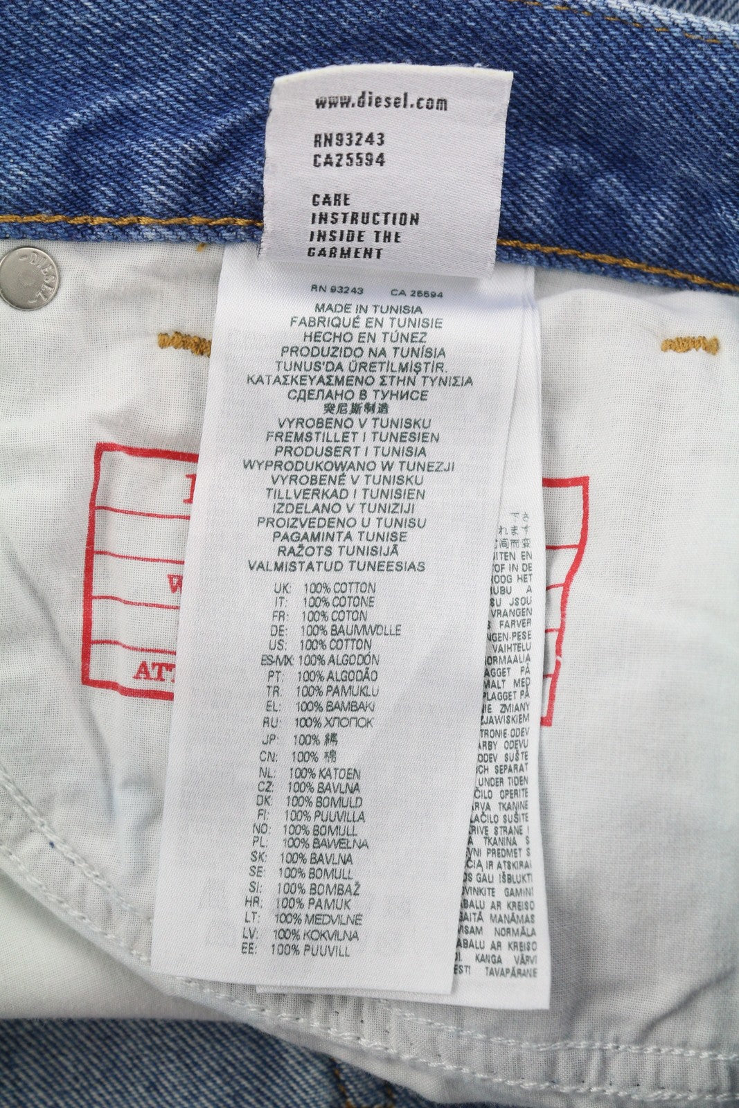 DIESEL 1995 007F5 Men Jeans W32/L32 Slim Straight Pattern Print Zip Fly RRP250