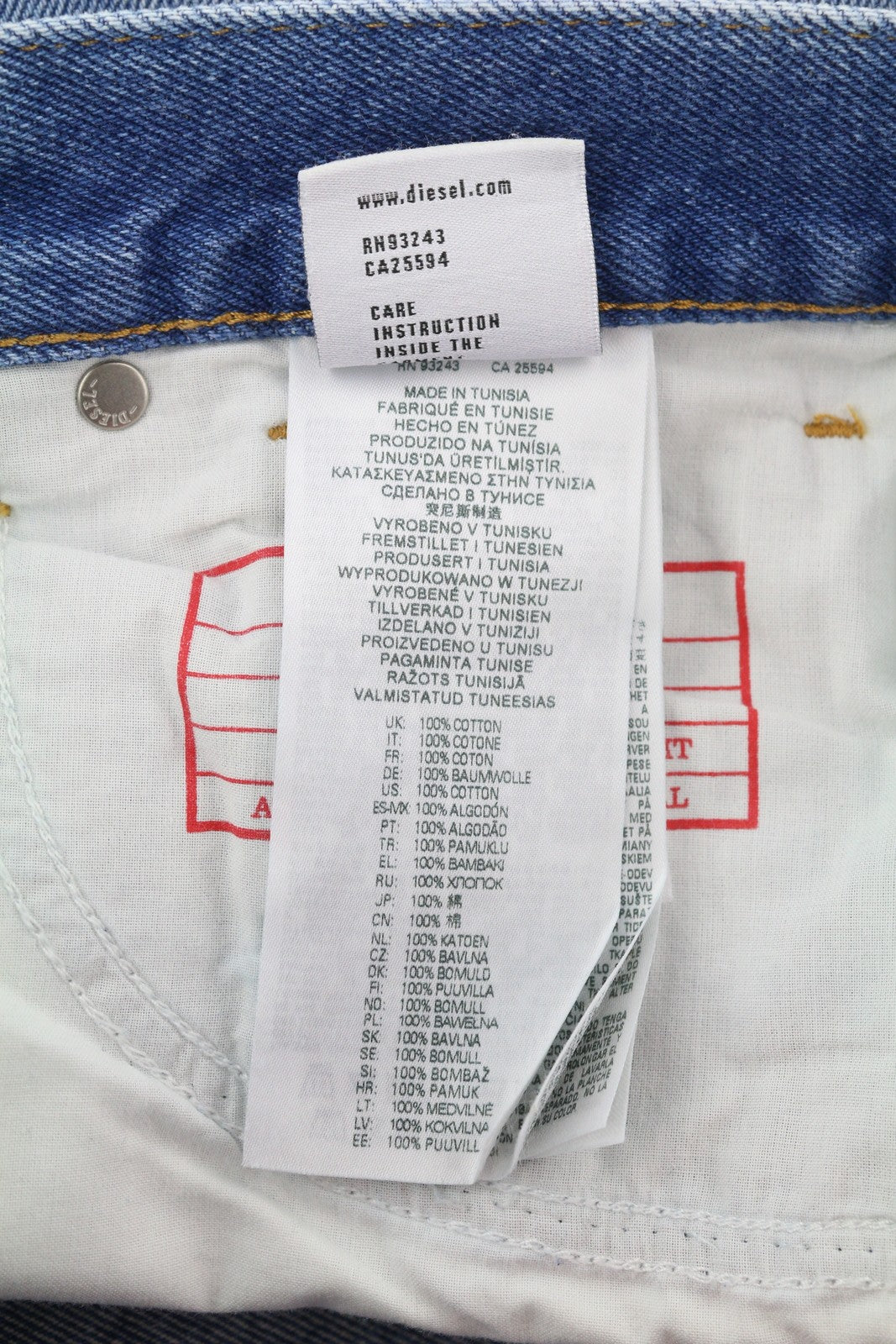 DIESEL 1995 007F5 Men Jeans W30/L32 Slim Straight Pattern Print RRP250