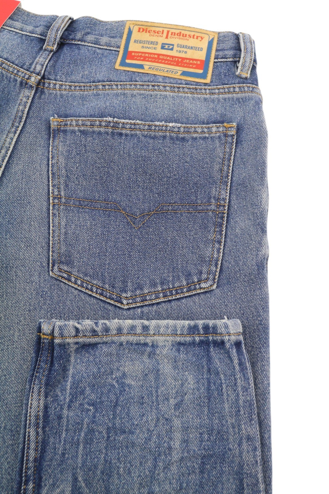 DIESEL 1995 09E02 Men Jeans W33/L30 Blue Distress Ripped Slim Straight RRP375