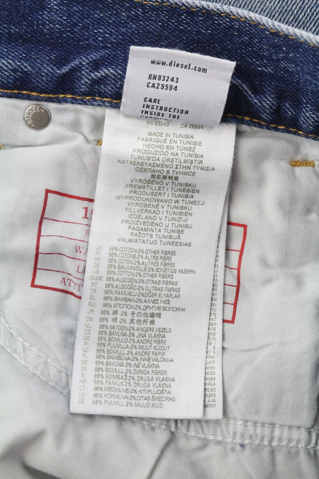 DIESEL 1995 09E02 Men Jeans W31/L32 Blue Distress Slim Straight Zip RRP375