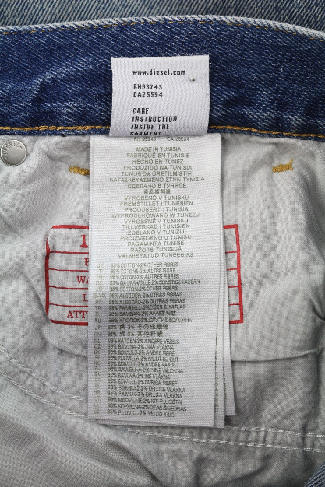 DIESEL 1995 09E02 Men Jeans W31/L32 Blue Distressed Slim Straight Denim RRP375