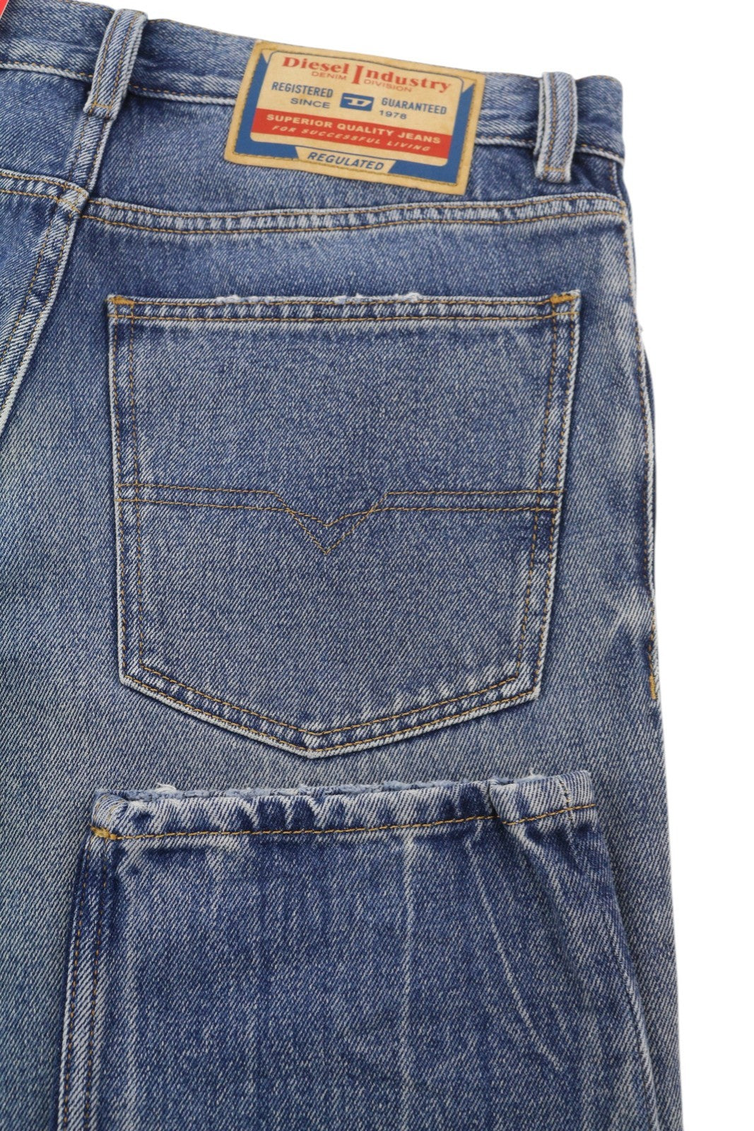 DIESEL 1995 09E02 Men Jeans W30/L32 Blue Distressed Slim Straight Denim RRP375