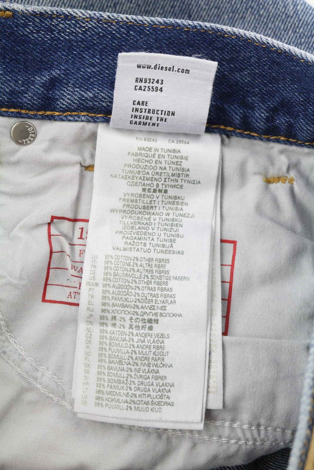 DIESEL 1995 09E02 Men Jeans W30/L32 Blue Distressed Slim Straight Denim RRP375