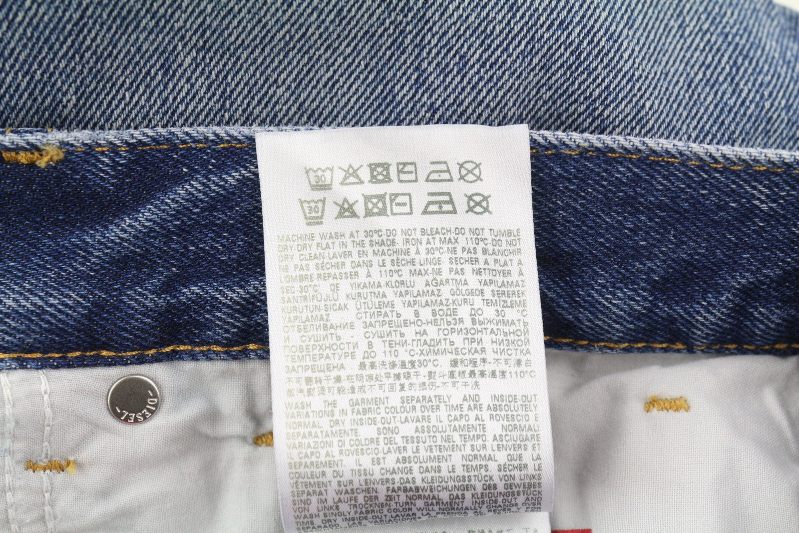 DIESEL 1995 09E02 Men Jeans W31/L32 Blue Ripped Slim Straight Zip Fly RRP375