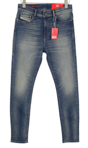 DIESEL 1983 09D82 Men Jeans W29/L30 Blue Faded Skinny High Rise Zip RRP375