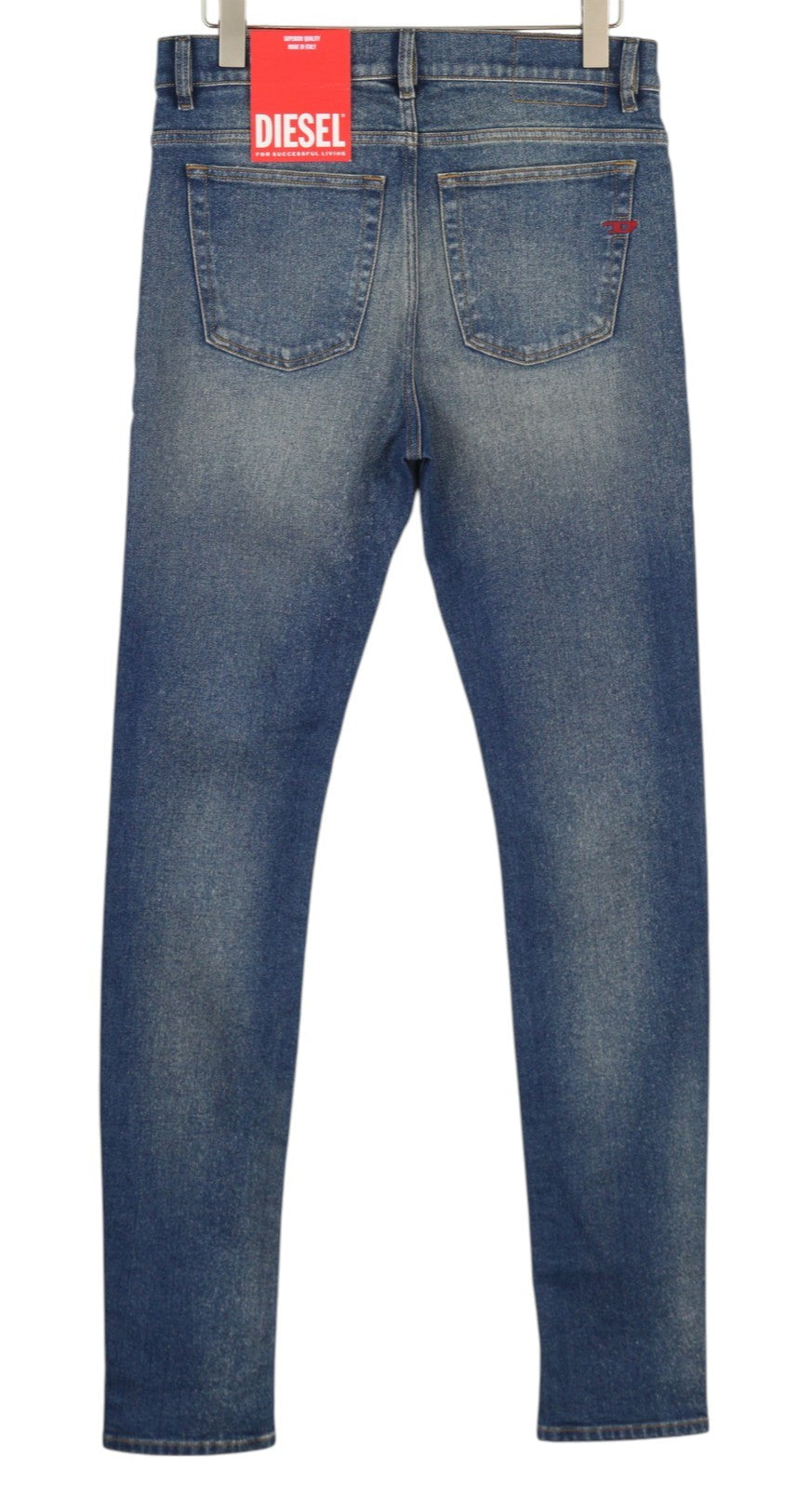 DIESEL 1983 09D82 Men Jeans W31/L34 Blue Faded Skinny Fit Zip Fly