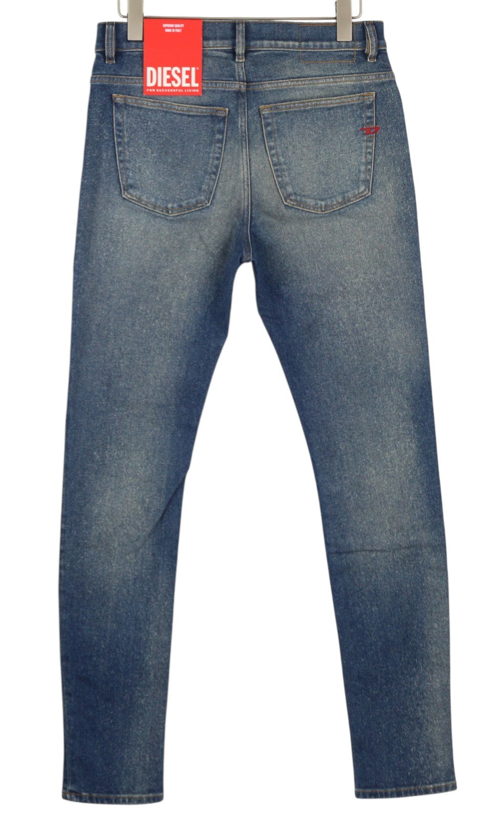 DIESEL 1983 09D82 Men Jeans W31/L32 Blue Faded Skinny Fit Zip