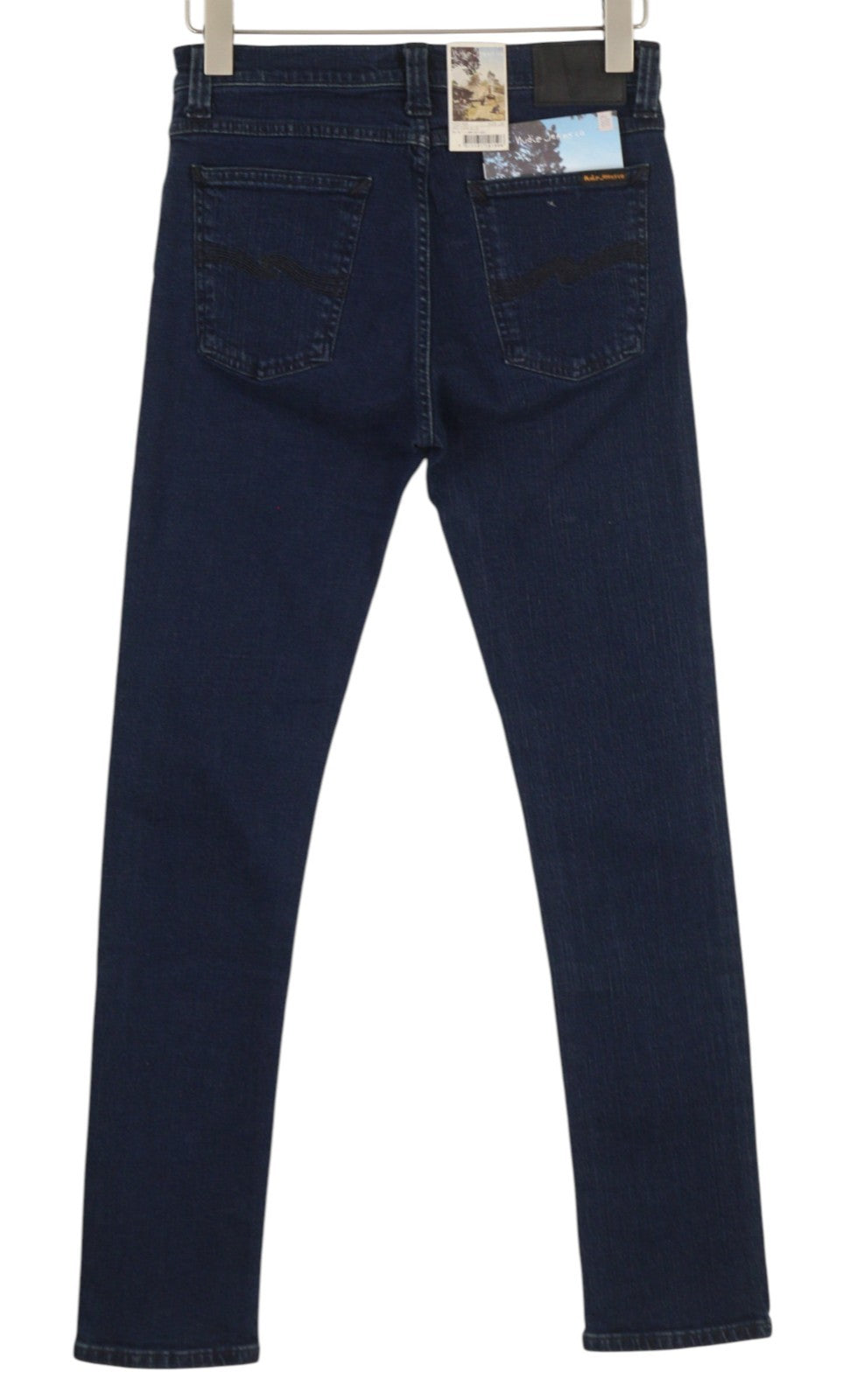 NUDIE JEANS High Kai Men Jeans W29/L30 Organic Dark Blue Skinny Zip Fly