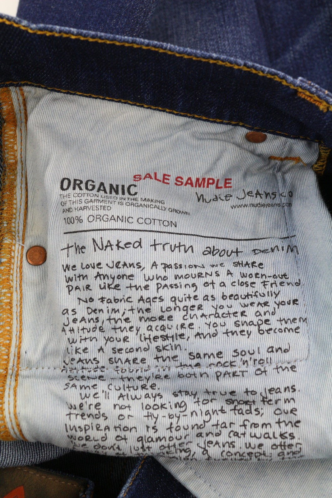 NUDIE JEANS Tilted Tor Men Jeans W29/L32 Patch Mended Slim Button Faded Blue