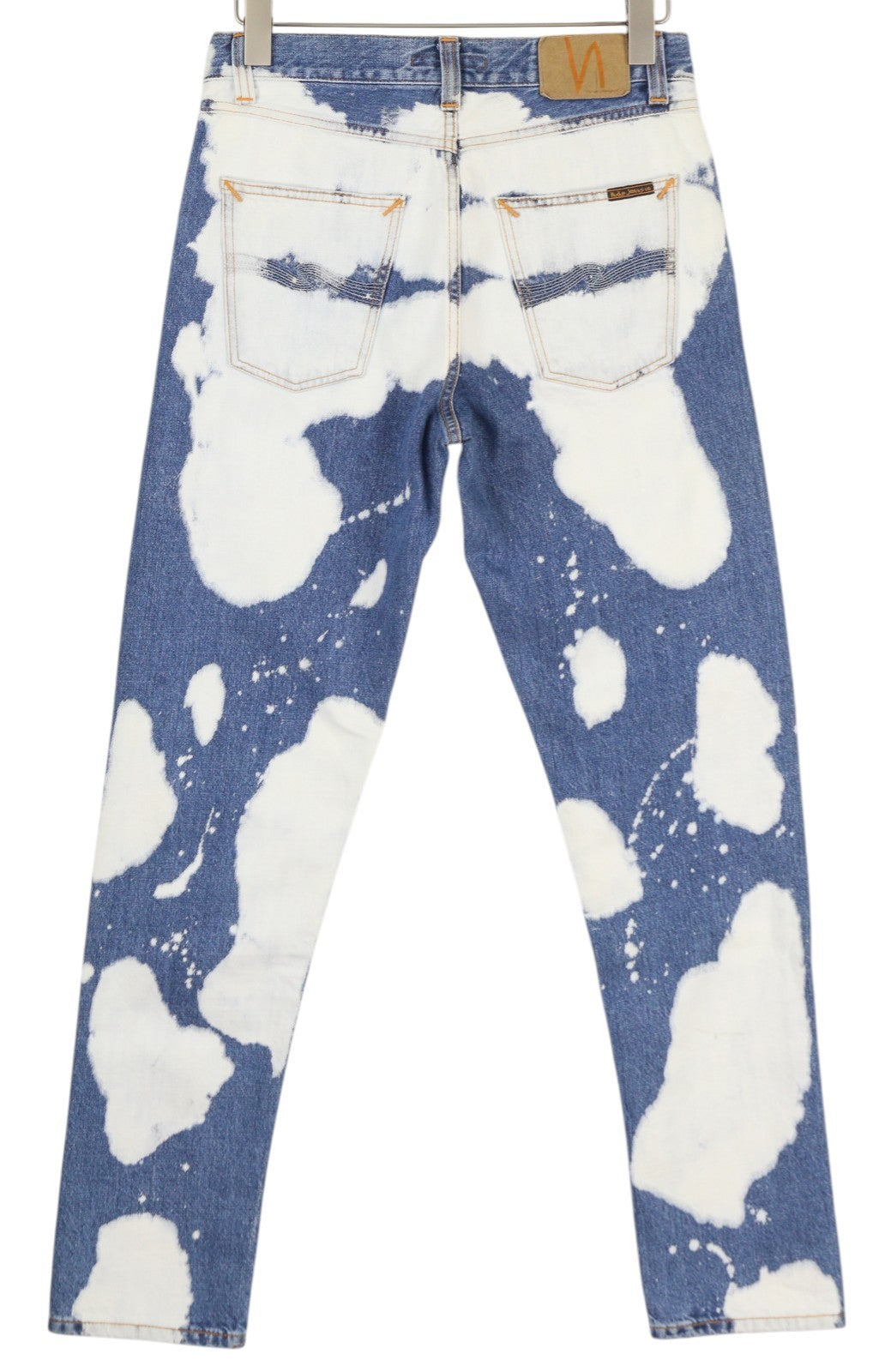 NUDIE JEANS Steady Eddie II Men Jeans W29/L32 Tie Dye Button Fly Slim Denim