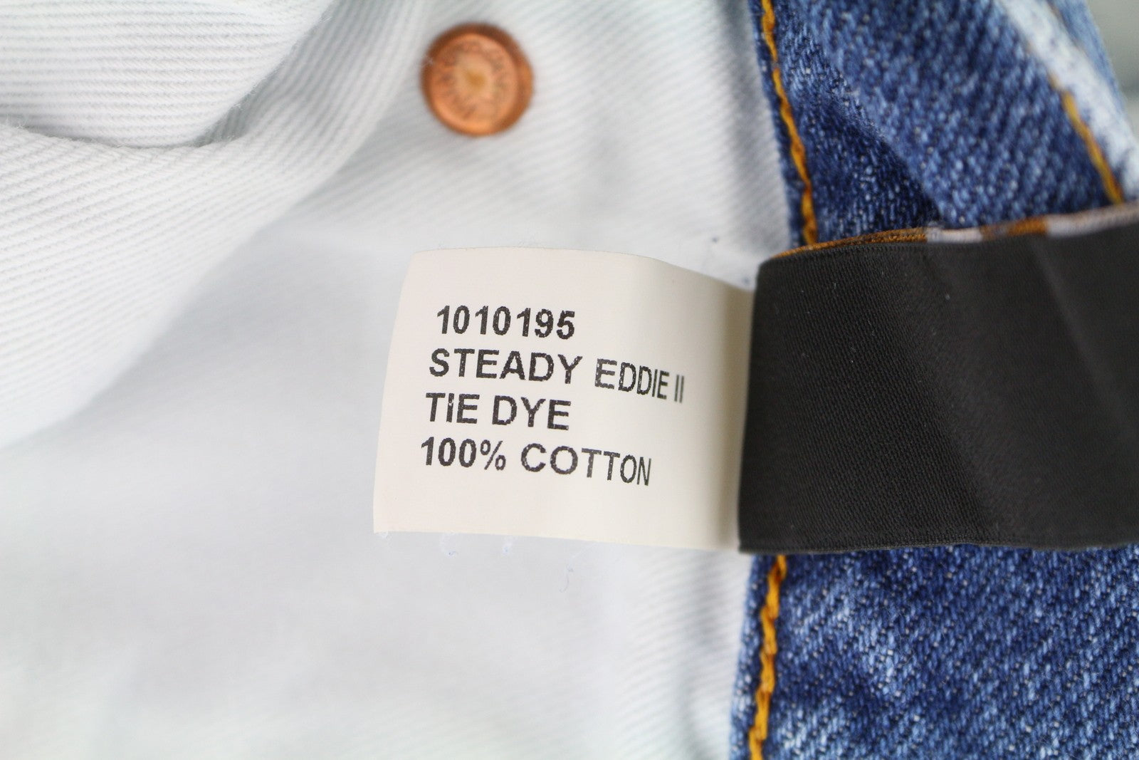 NUDIE JEANS Steady Eddie II Men Jeans W30/L32 Tie Dye Slim Button Fly Denim