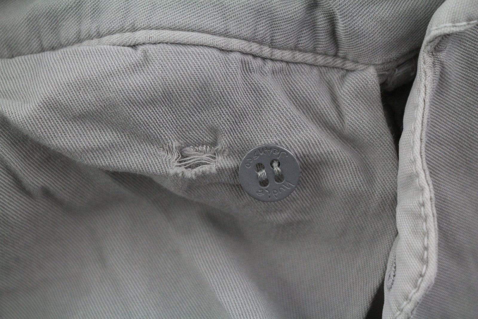 NUDIE JEANS Khaki Regular Men Trousers W32/L34 Organic Moon Dust Distress Chino