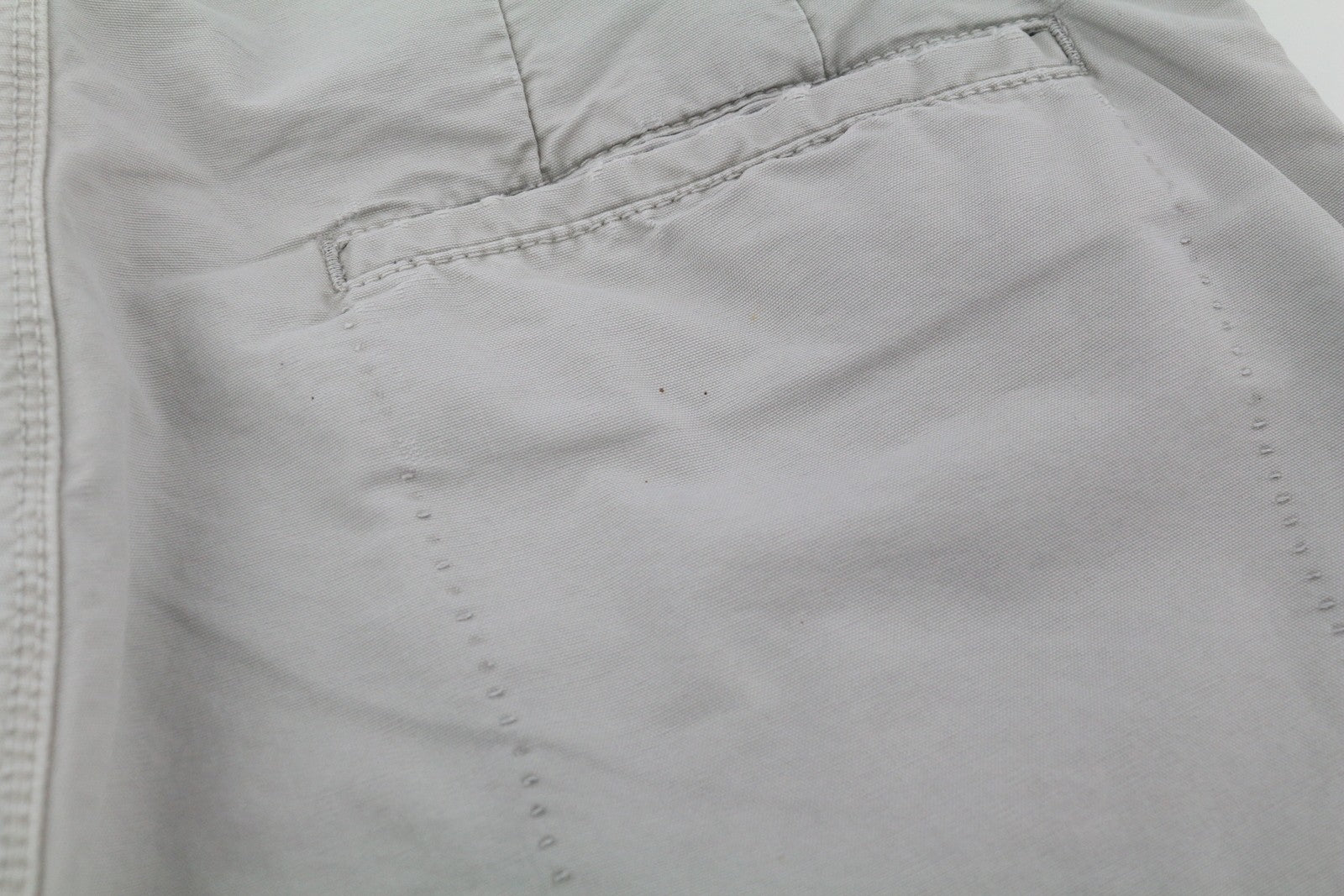 NUDIE JEANS Khaki Regular Men Trousers W32/L34 Organic Moon Dust Ripped Chino