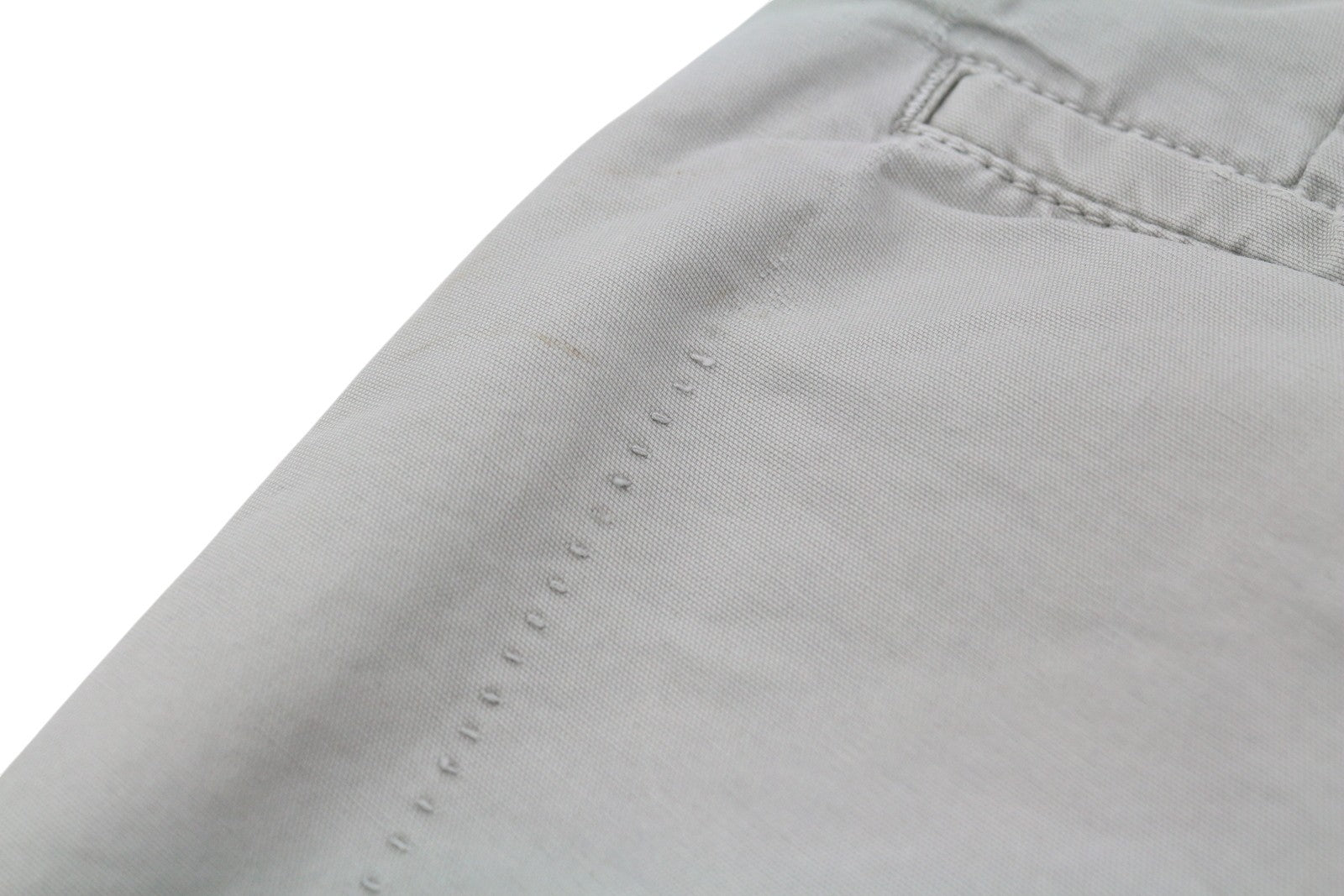 NUDIE JEANS Khaki Regular Men Trousers W32/L34 Organic Moon Dust Ripped Chino