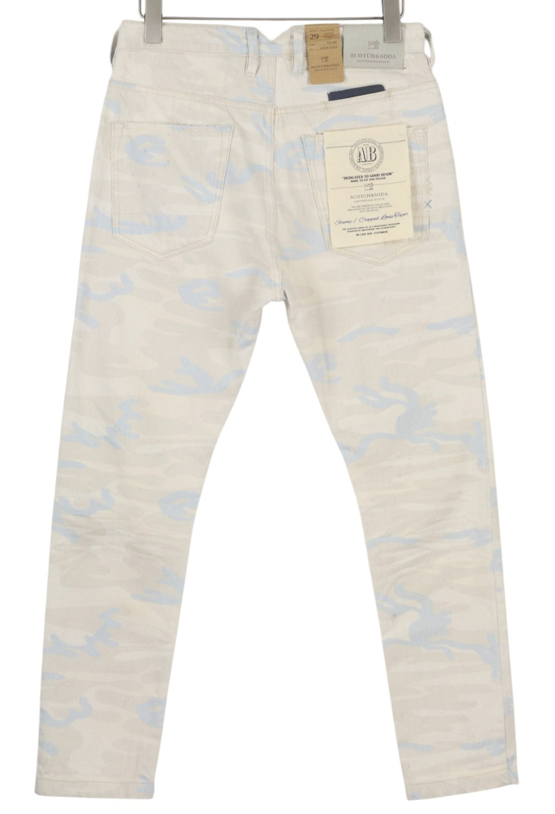 SCOTCH & SODA Stump Men Jeans W29 Light Camo Painted Loose Tapered Fit