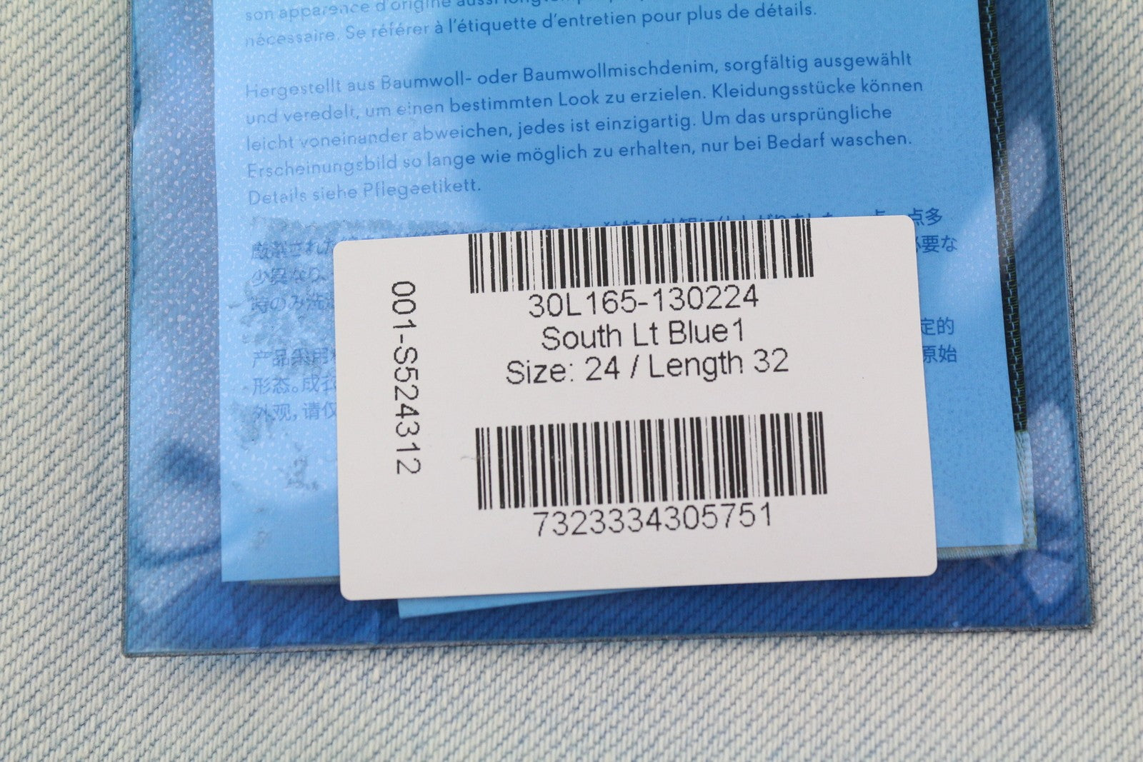 ACNE STUDIOS Bla Konst South Lt Blue Women Jeans W24/L32 Blue Slim Washed