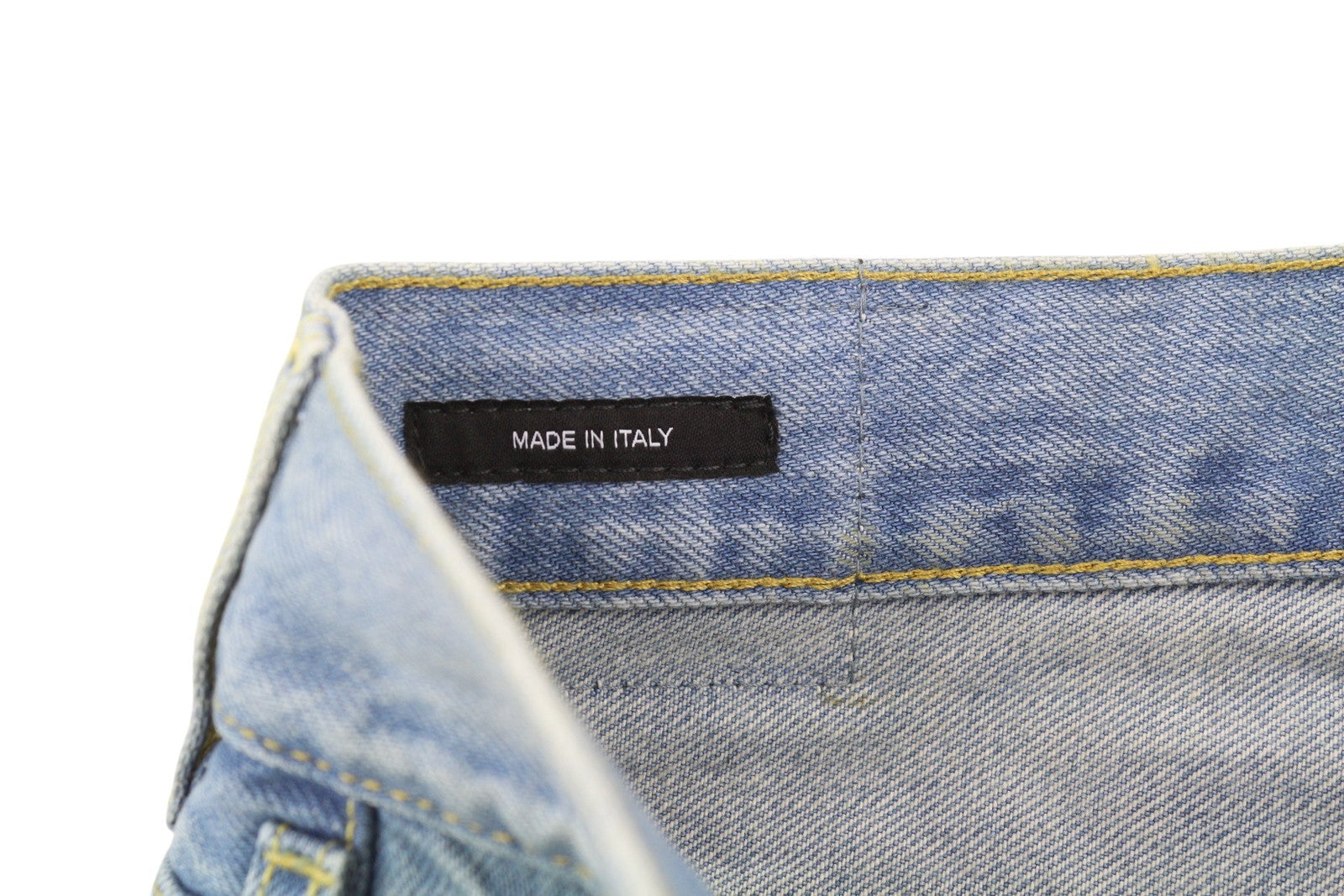 R13 Cross Over Women Shorts 26 Faded Blue Denim Asymmetrical Distress RRP599