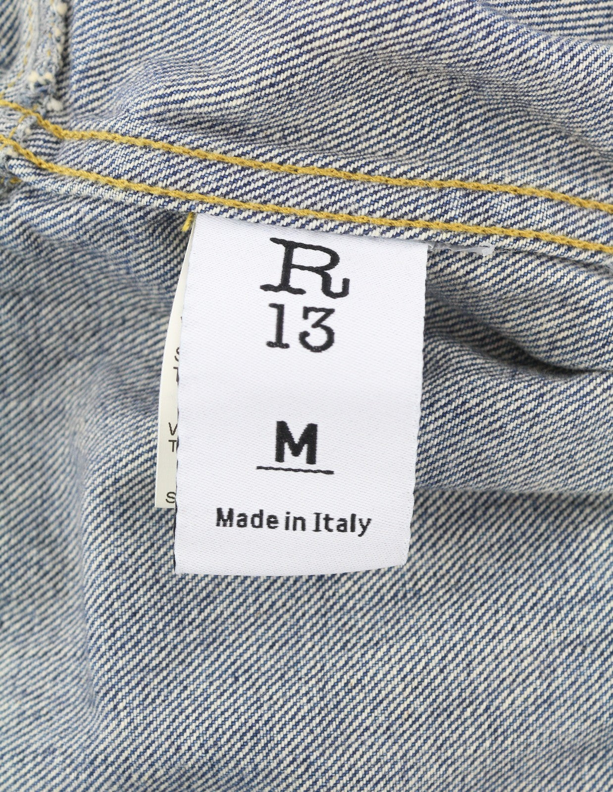 R13 Mia Trucker Women Jacket M Kelly Tex Oversized Faded Blue Denim RRP1299