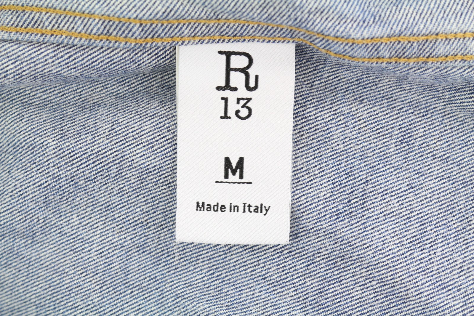 R13 Cinched Waist Denim Trucker Women Jacket M Kelly Tex Oversized Blue