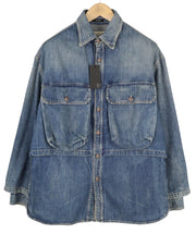 R13 Alice Double Shirt Women Jacket M Kellen Oversized Button-Up Faded Blue