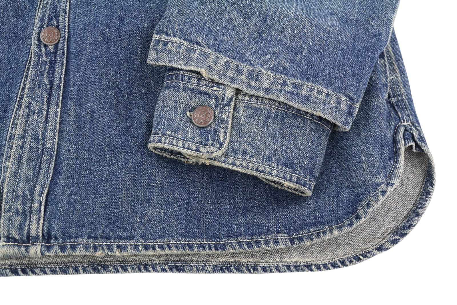 R13 Alice Double Shirt Women Jacket M Kellen Oversized Button-Up Faded Blue