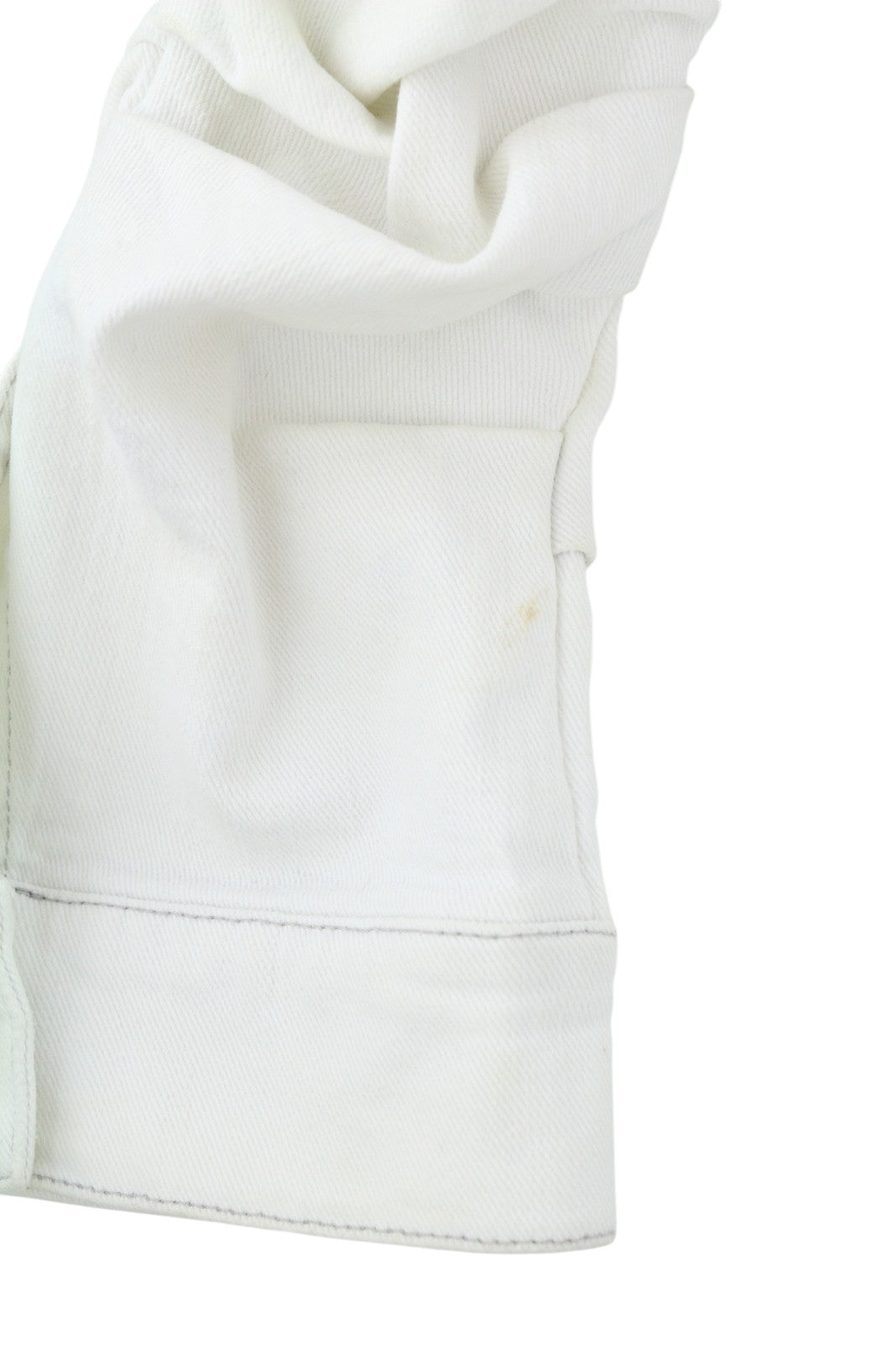 R13 Kelsey Shirring Denim Women Jacket M Ibrooke White Shoulder Pads RRP999