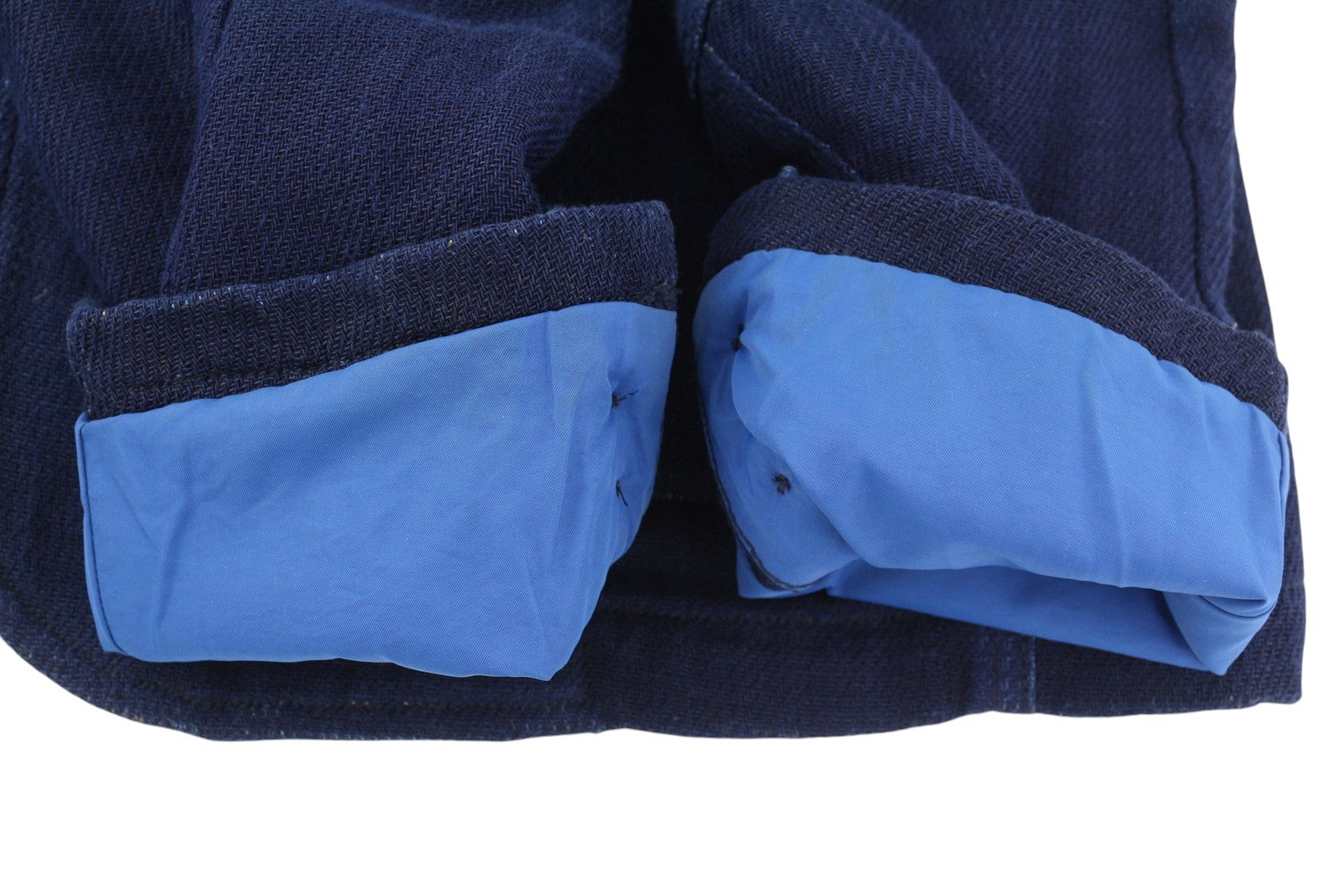 DENHAM Men Blazer M Dark Blue Notch Lapel Buttoned Unlined Single Breast