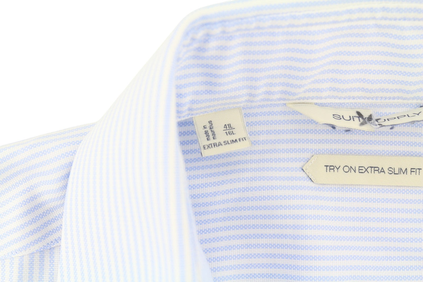 SUITSUPPLY Extra Slim Men Formal Shirt 41L / 16L Pinstripe Cutaway