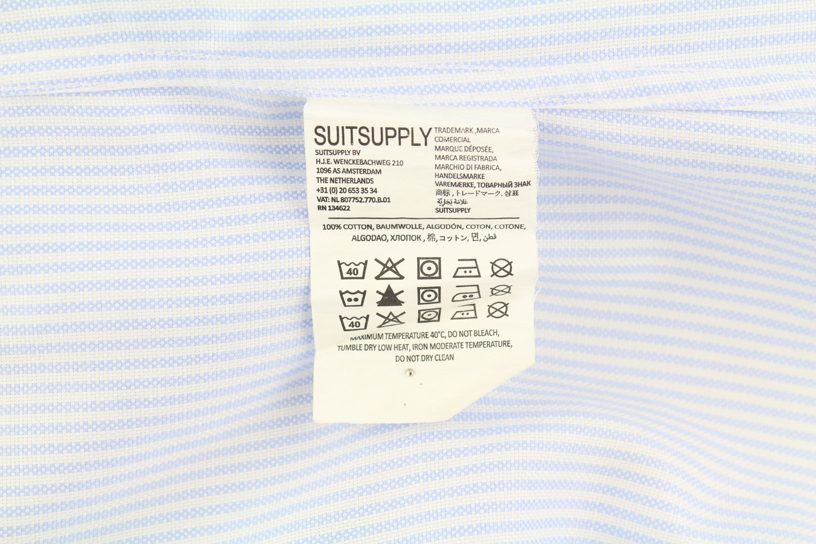 SUITSUPPLY Extra Slim Men Formal Shirt 41L / 16L Pinstripe Cutaway
