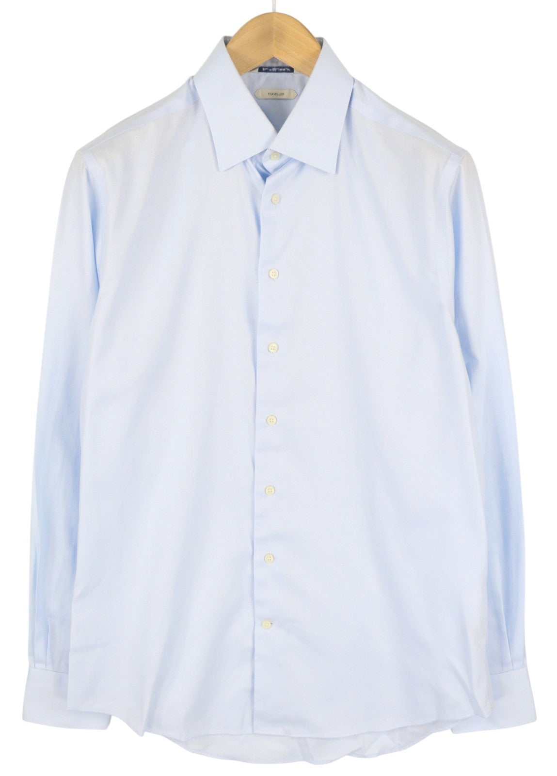 SUITSUPPLY Traveller Men Formal Shirt 41 / 16 Blue Extra Slim Buttoned