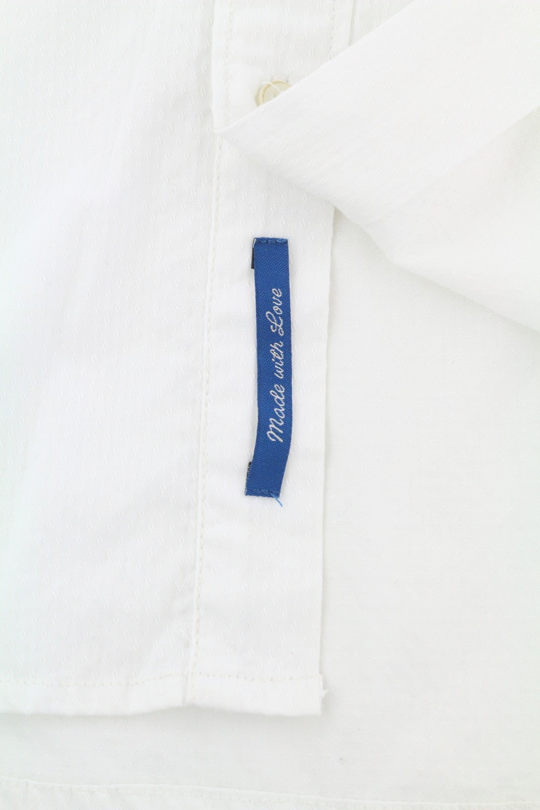 SCOTCH & SODA Men Shirt ~L White Long Sleeve Button-Up Spread Collar Logo