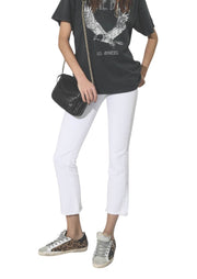 R13 Kick Fit Women Jeans 27 Bale White Cropped Flared Denim RRP499