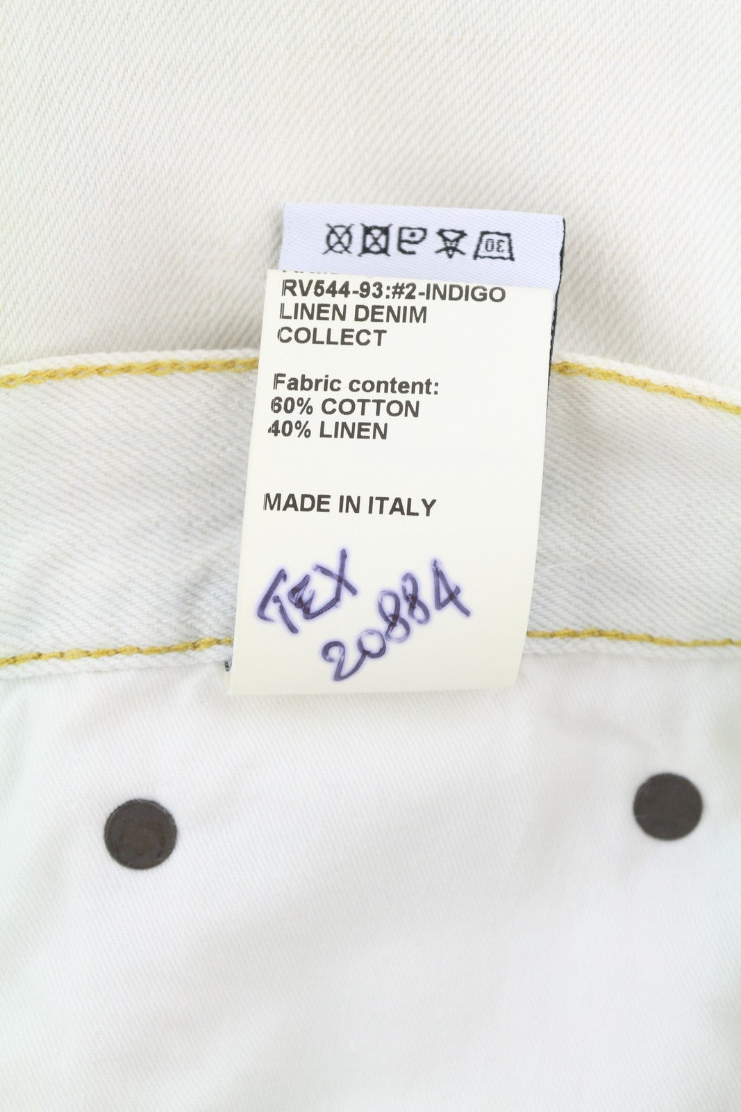 R13 Tailored Drop Women Jeans 27 Kinney Indigo Linen Cropped Relaxed RRP599