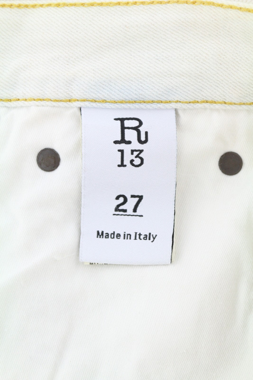 R13 Tailored Drop Women Jeans 27 Kinney Indigo Linen Cropped Relaxed RRP599