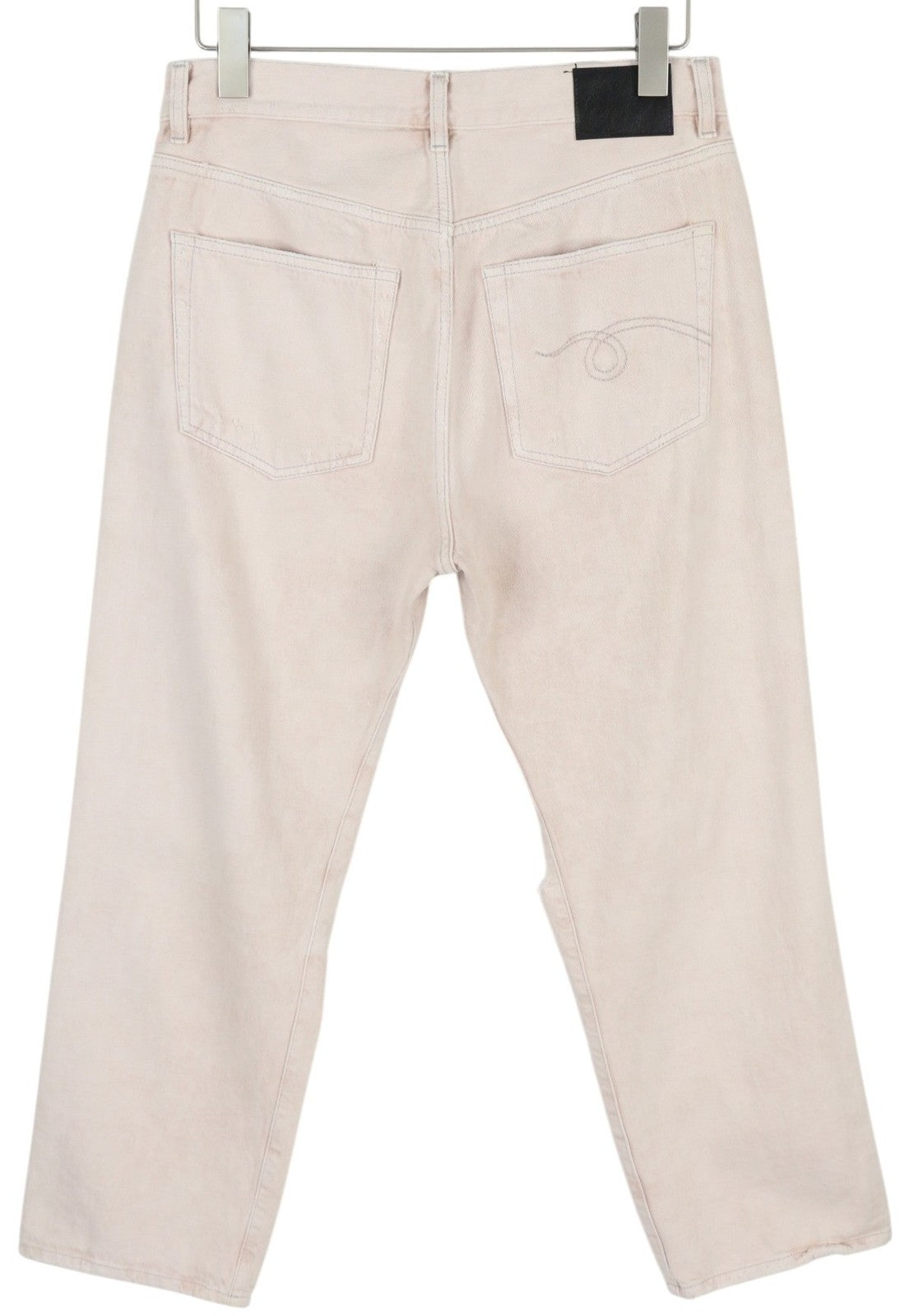 R13 Boyfriend Women Jeans 27 Peyton Pink Ripped Distress Zip Denim RRP699