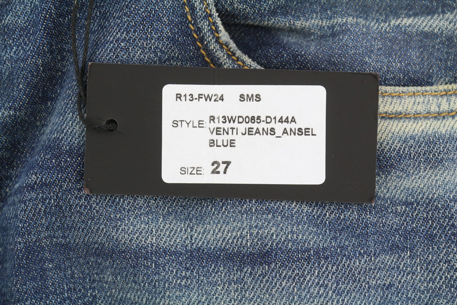 R13 Venti Women Jeans 27 Ansel Blue Washed Loose Baggy Denim RRP799