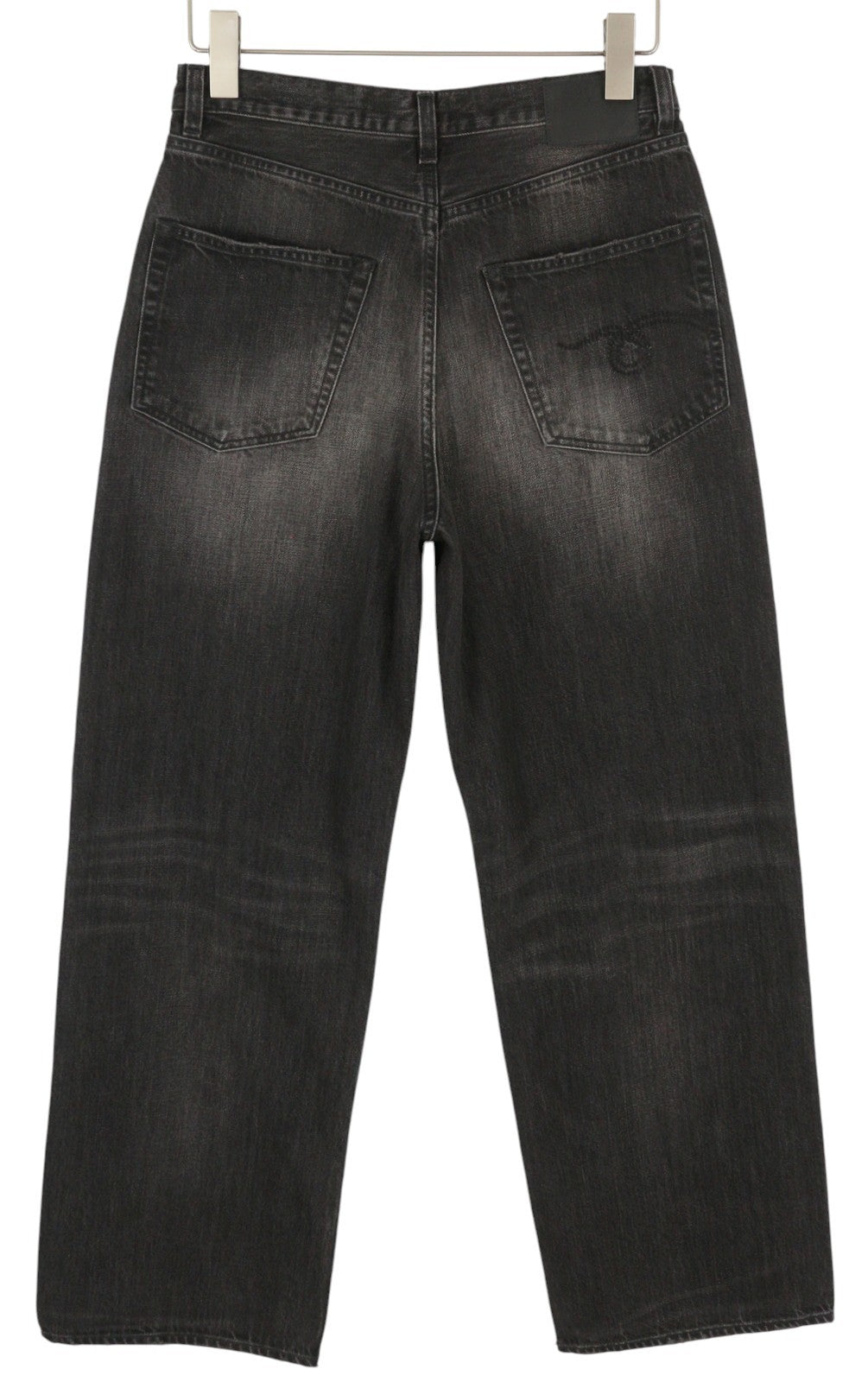 R13 D'Arcy Loose Women Jeans 27 Wilson Black Washed Relaxed Denim RRP700