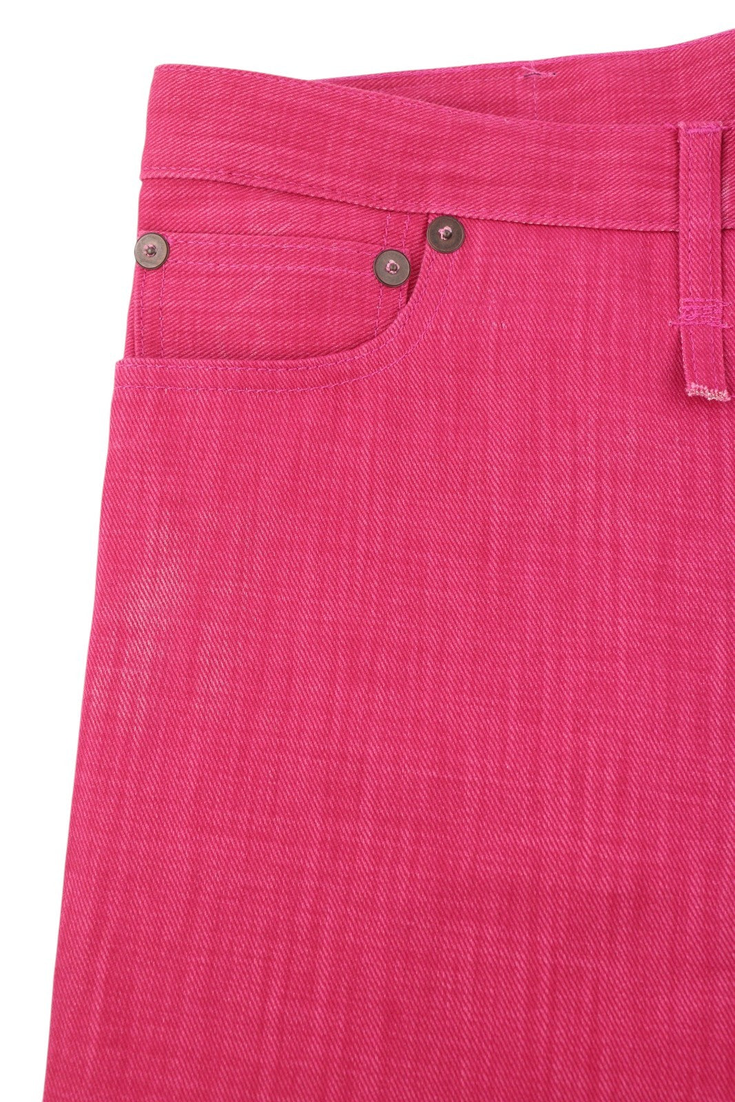 R13 Damon Pleated Women Jeans 26 Vivid Pink Wide Leg Zip Pocket Denim
