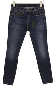 R13 Alison Skinny Women Jeans 27 Howell Indigo Cut Hem Distressed