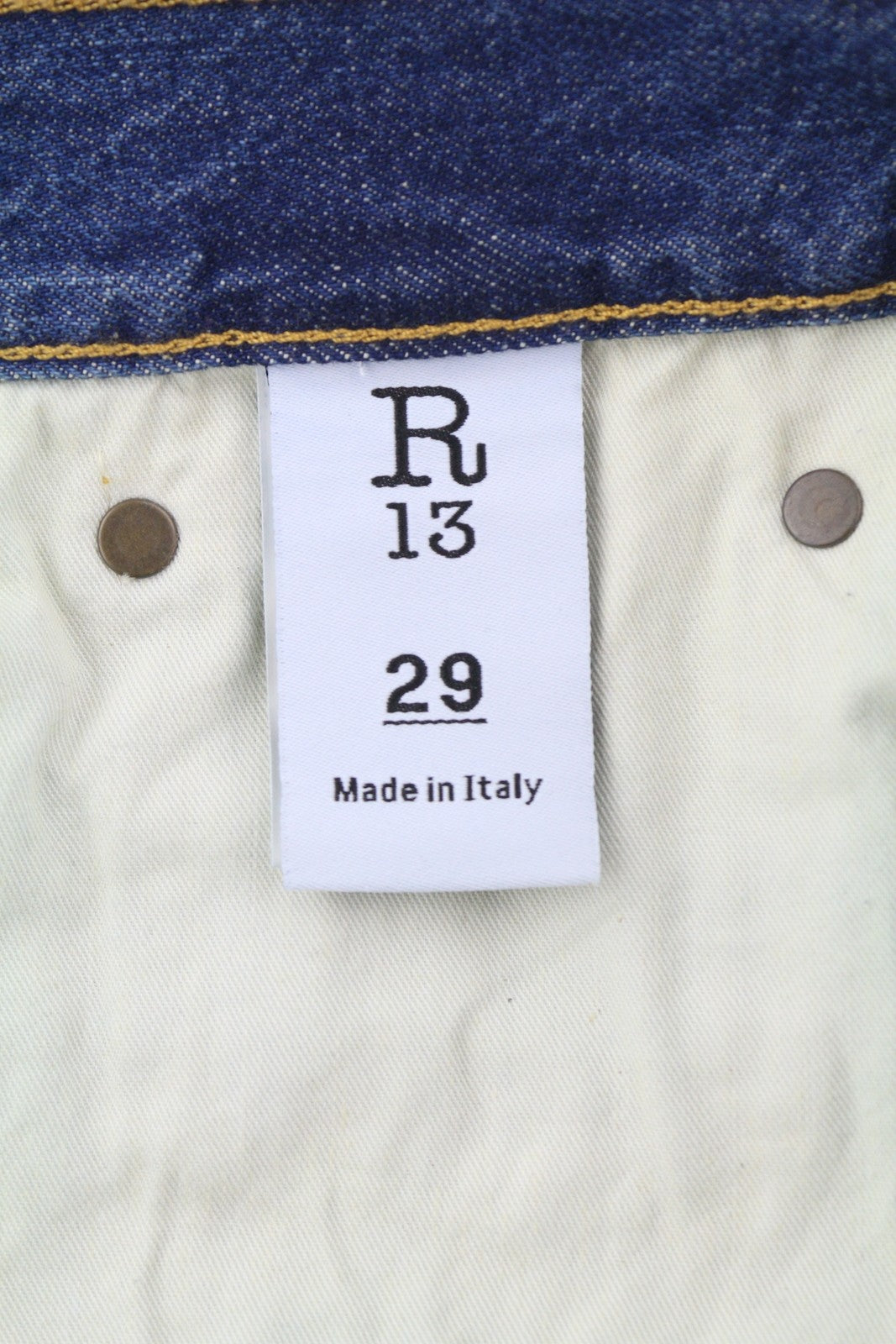 R13 Boyfriend Women Jeans 29 Garnet Blue Washed Faded Cropped Ankle Zip