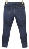 R13 Alison Skinny Women Jeans 27 Howell Indigo Cut Hem Black Washed Denim