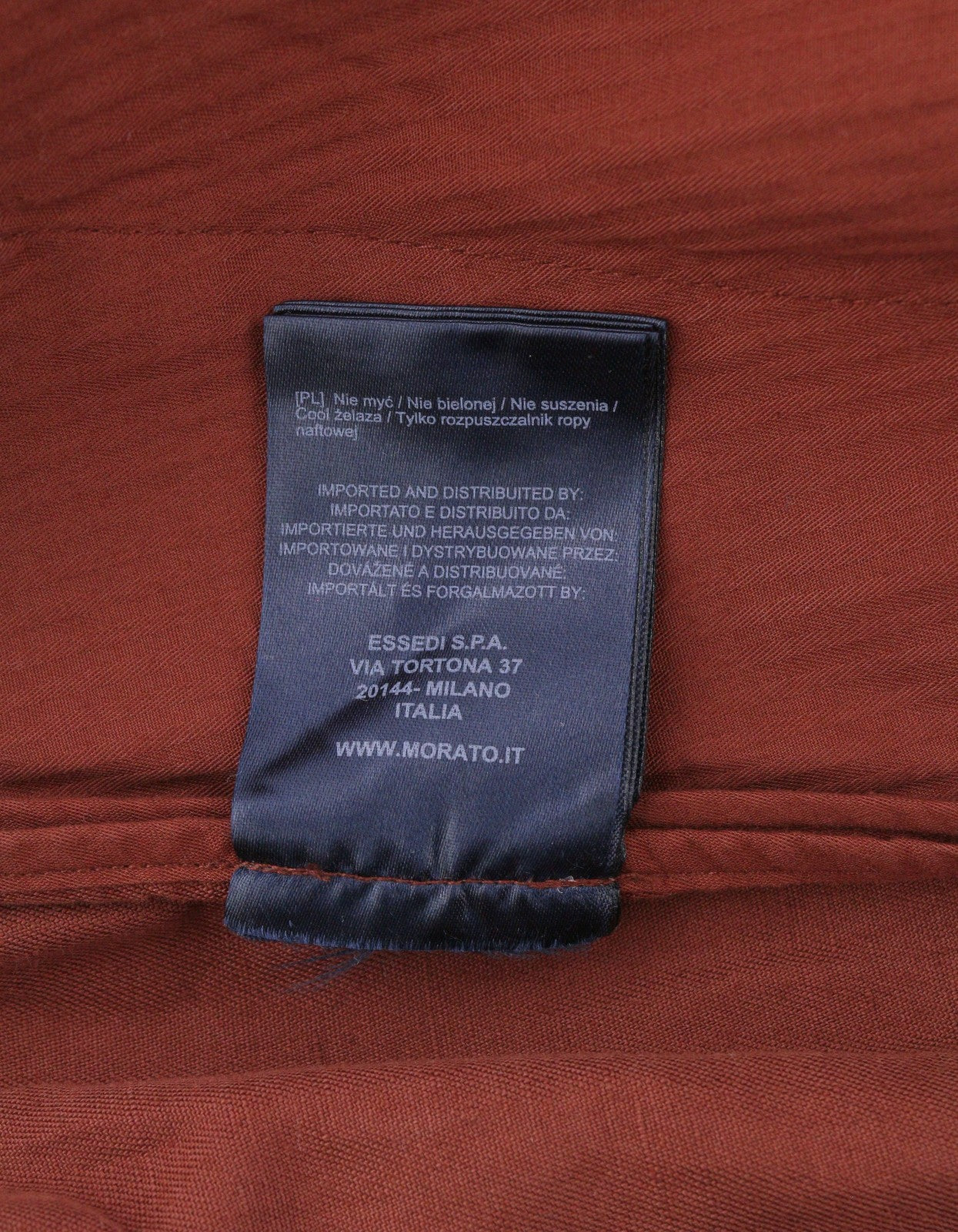 ANTONY MORATO Men Trousers W36 Rust Brown Linen Blend Pleated Elastic Waist