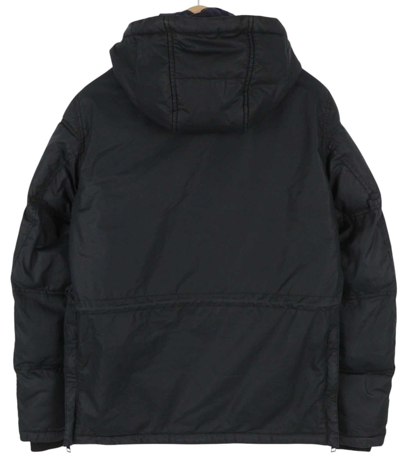 DIESEL Men Jacket S Dark Blue Hooded Full Zip Insulated Lined