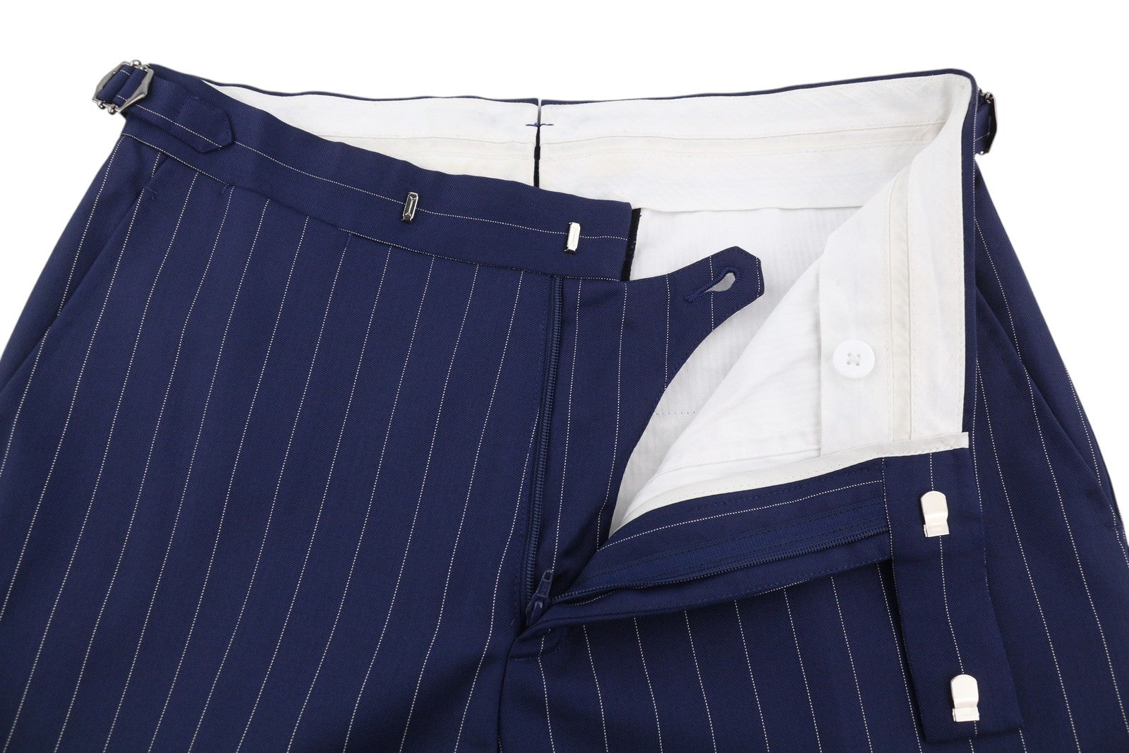 SUITSUPPLY La Spalla Brescia Men Suit UK34R UK36L Blue Wool Pinstripe 2 Piece