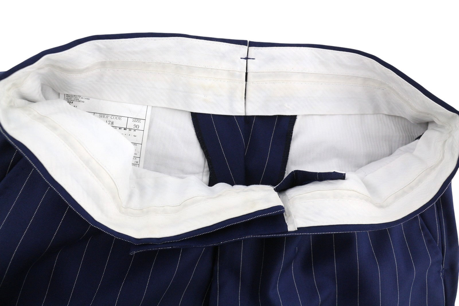 SUITSUPPLY La Spalla Brescia Men Suit UK34R UK36L Blue Wool Pinstripe 2 Piece