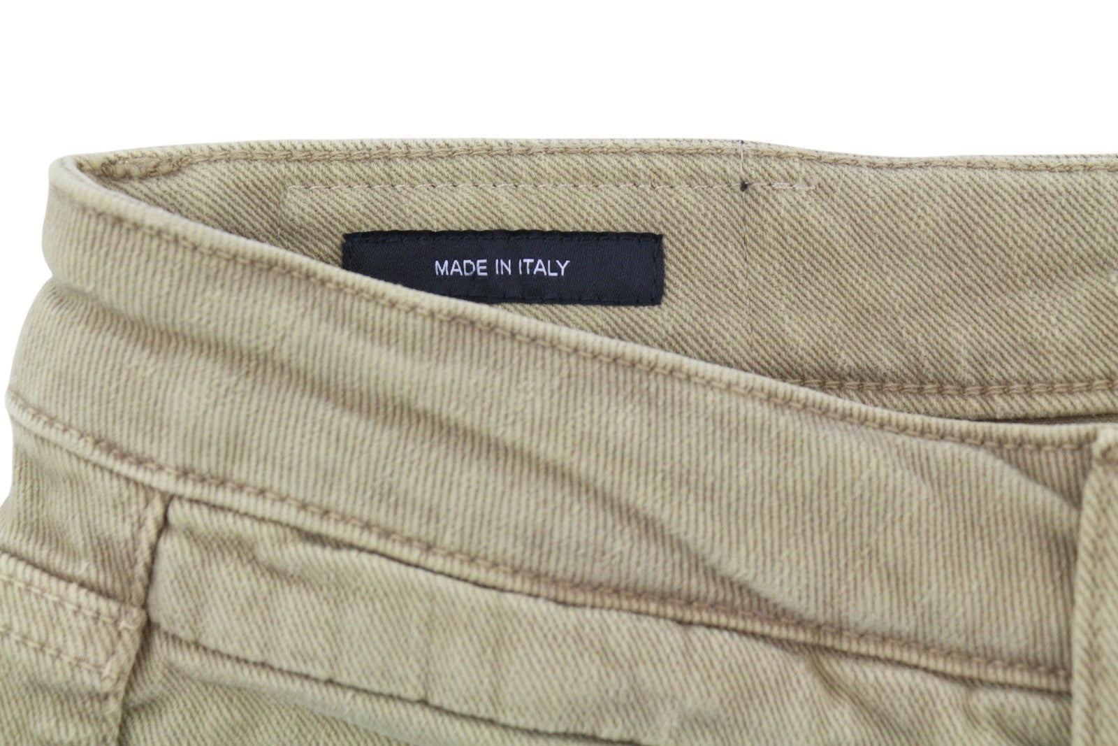 R13 Boy Straight Women Jeans 29 Khaki Stretchy Faded Casual Ankle RRP699