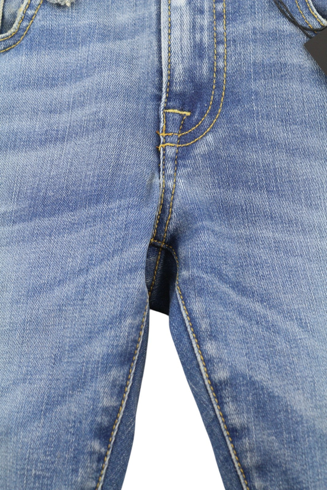 R13 Boy Skinny Women Jeans 27 Blue Washed Faded Cropped Ankle Distressed