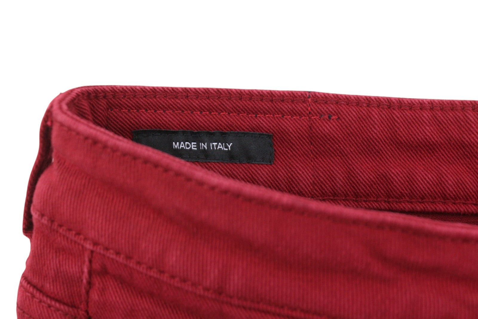 R13 Boy Straight Women Jeans 27 Vivid Red Stretch Cropped Ankle Zip Fly