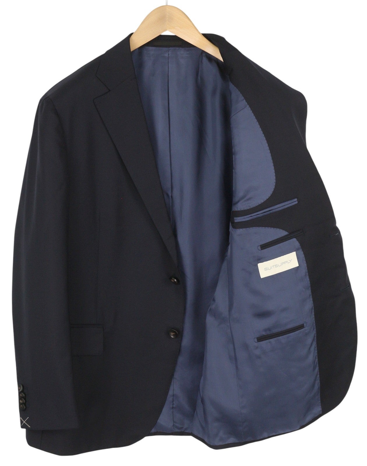 SUITSUPPLY La Spalla Single Breasted Ferrara Men Suit UK50S Blue Wool 3 Piece